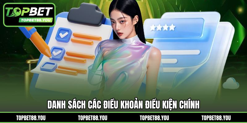 Danh sách các điều khoản điều kiện chính