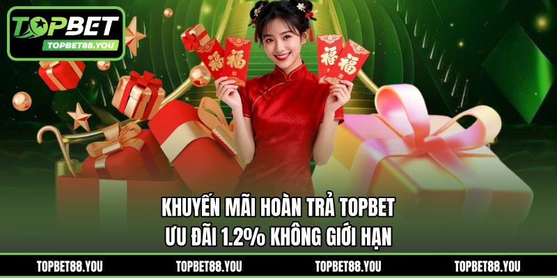 Khuyến Mãi Hoàn Trả TOPBET - Ưu Đãi 1.2% Không Giới Hạn